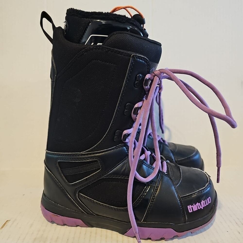32 Thirty Two Exit Fall 2014 Black Purple Snowboard Boots Women's Size 9.5